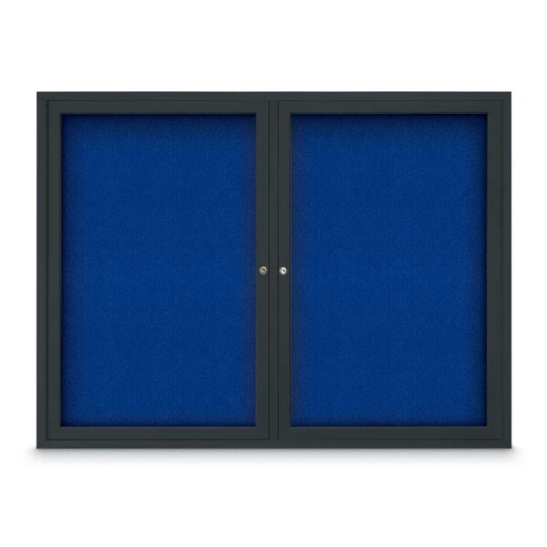 Sliding Door Indoor Enclosed Corkboard, 9